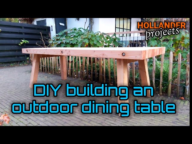 DIY building a solid outdoor dining table - how to - woodworking - garden table - modern table