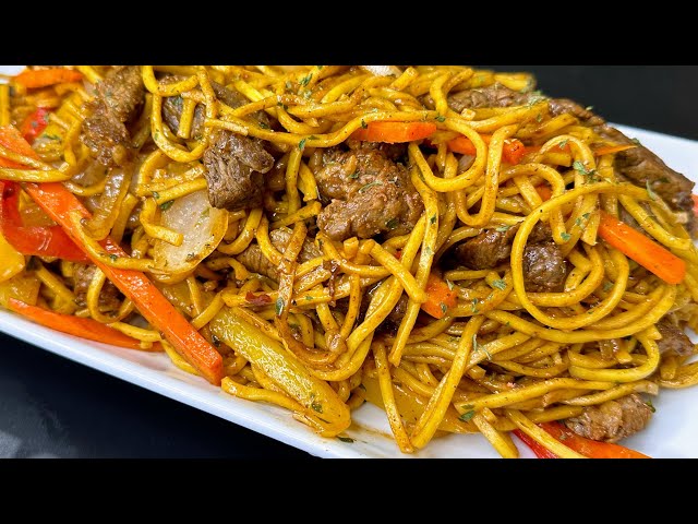 Stir fry noodles with beef // beef Chowmein recipe