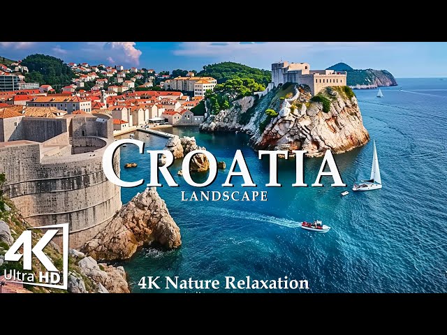 Croatia 4k Ultra HD - Scenic Relaxation Film  - Calming Piano Music - Beautiful Nature