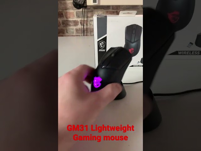 MSI GM31 Lightweight Wireless ARGB Gaming Mouse for smaller hands and wallets