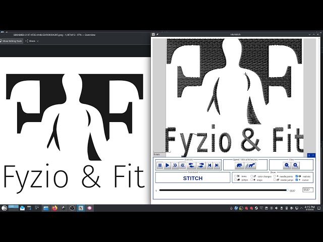 Inkstitch - Logo Digitize, Fyzio & Fit