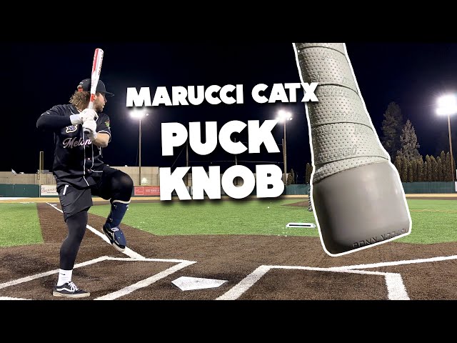 Hitting with the Marucci CatX PUCK KNOB | BBCOR Baseball Bat Review