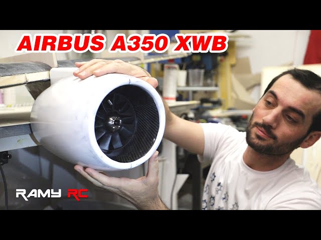 Finishing the wings with carbon fiber/ AIRBUS A350 RC airplane