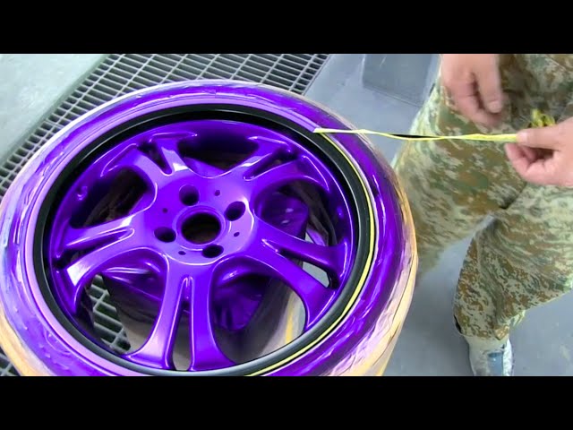 How to paint candy purple / Custom painting method / How to paint car wheels / カスタムペイント