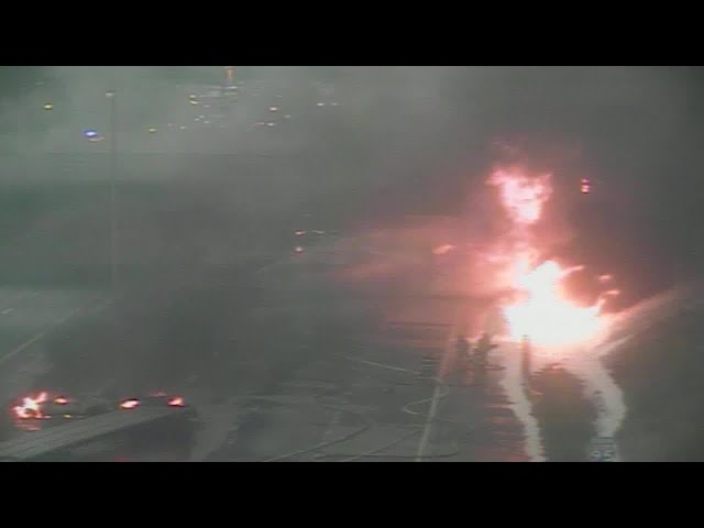 Tanker fire on I-95 in Norwalk, CT