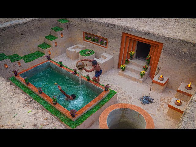 How I Built The Secret of Building an Underground Tunnel House and Private Pool in 90 Days