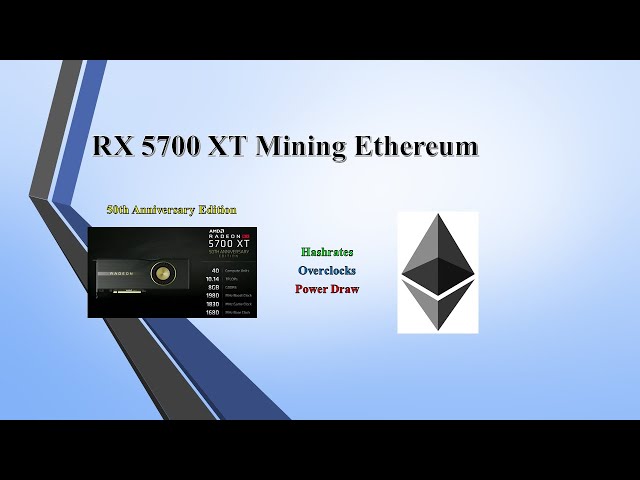 RX 5700 XT - Mining Ethereum | Hashrate | Overclock | Powerdraw