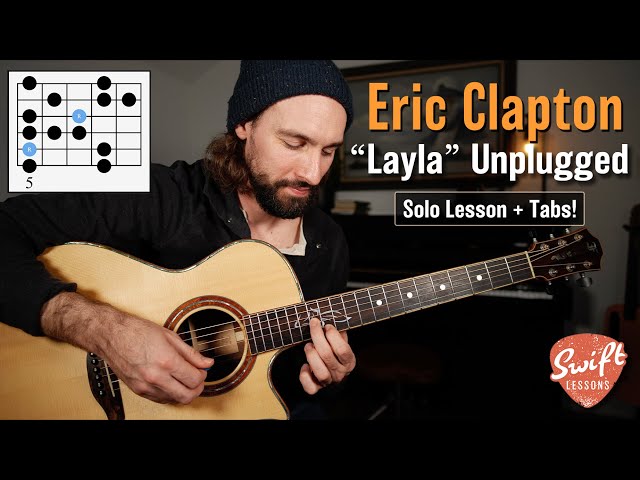 Eric Clapton "Layla" Unplugged Guitar Solo Lesson
