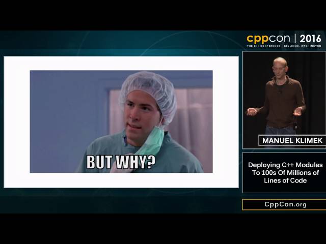CppCon 2016: Manuel Klimek “Deploying C++ modules to 100s of millions of lines of code"