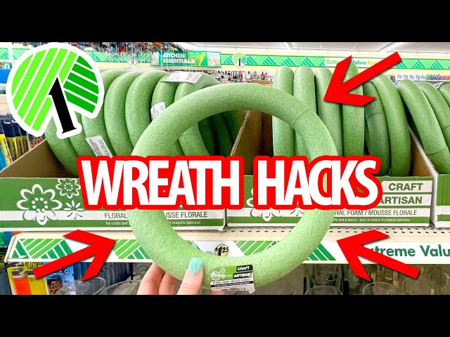 Grab $1 WREATHS from the Dollar Store for these STUNNING HACKS! Dollar Tree 2023