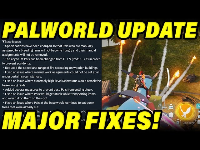 INCREDIBLE PALWORLD PATCH FIXES TONS OF ISSUES! Pals Won't Get Stuck - Palworld 0.1.4 Patch Notes