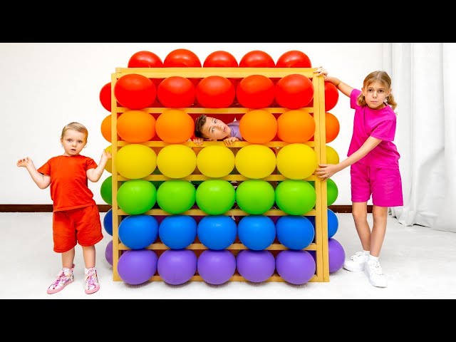 🌈 Ballons-Würfel-Herausforderung für Vania und Mania | Spiele für Kinder