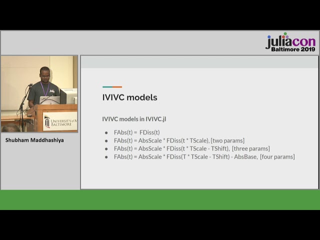 IVIVC.jl: In Vitro-In Vivo Correlation Module for Pharmaceutical Modeling in Pumas | JuliaCon 2019