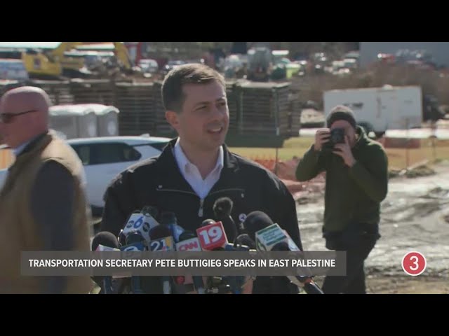 Ohio train derailment: Transportation Secretary Pete Buttigieg visits East Palestine