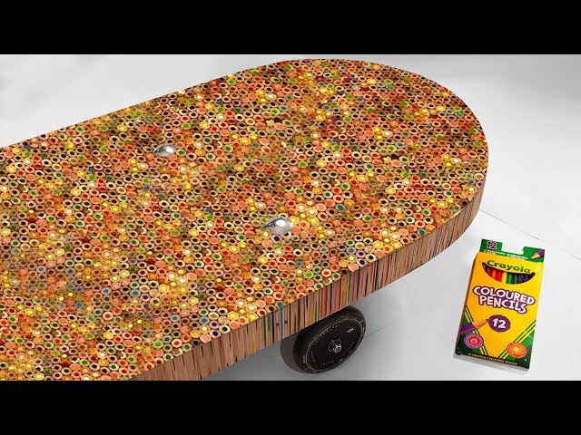 I Built A Skateboard Out Of 10,000 Colored Pencils