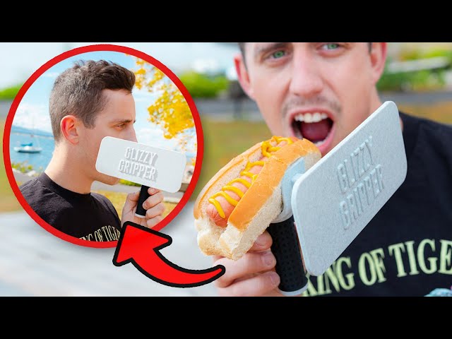 The Glizzy Gripper helps you discreetly eat hot dogs in public