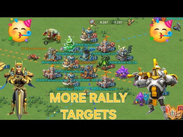 MORE RALLY TARGETS IN THE NEW KINGDOM/WAR/LORDS MOBILE