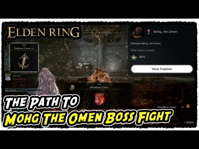 The Path to Mohg The Omen Boss Fight in Elden Ring (Bloodflame Talons & Erdtree's Favor Talisman)
