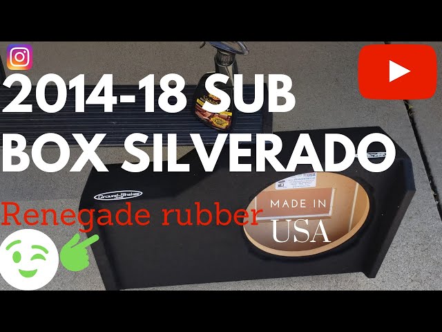 Silverado subwoofer box 2014-18! JL Audio! Renegade Rubber!