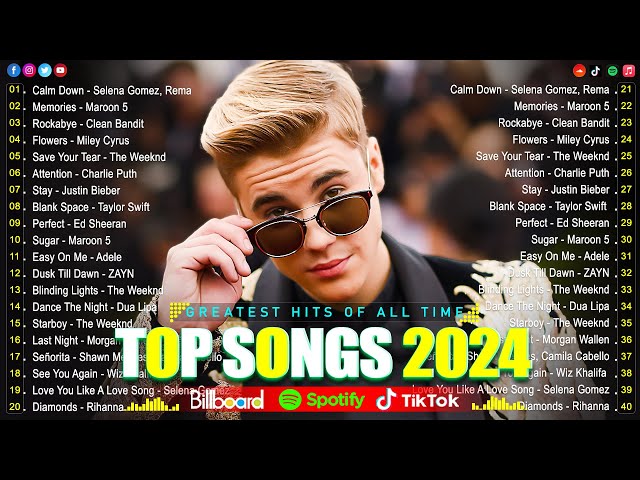 Justin Bieber, Rihanna, Adele, Taylor Swift, Selena Gomez, The Weeknd, Maroon 5🌿🌿Top Hits 2024 #11