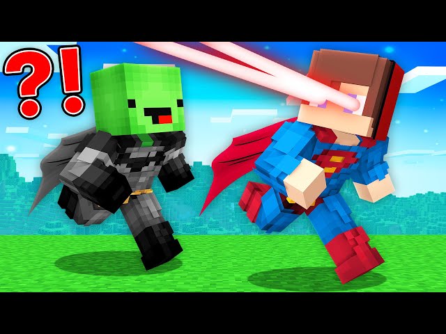 SUPERMAN Speedrunner vs BATMAN Hunter in Minecraft Maizen!