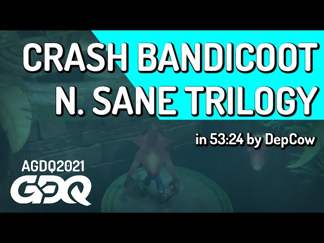 Crash Bandicoot: N. Sane Trilogy by DepCow in 53:24 - Awesome Games Done Quick 2021 Online