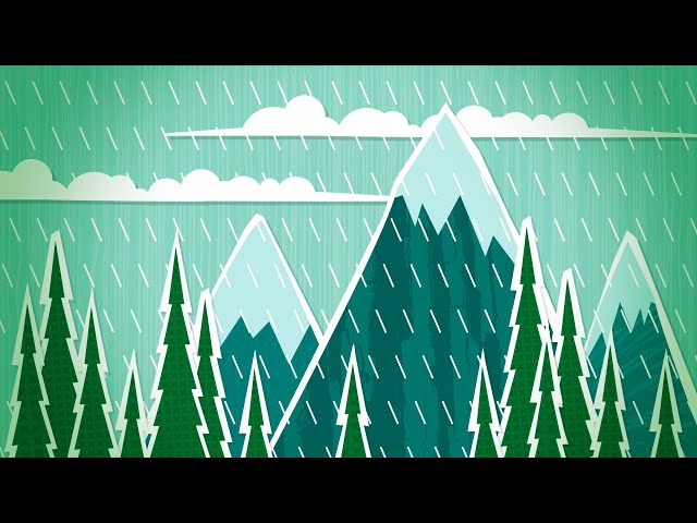 Rain in Mountains White Noise Sleep Sounds | 10 Hours Rainstorm