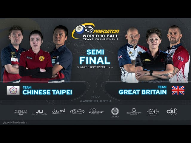 Great Britain vs Chinese Taipei ▸ SEMI-FINAL ▸ Predator World Teams Championship ▸ 10-Ball