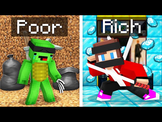 Mikey Poor Ninja vs JJ Rich Ninja Survival Battle in Minecraft ? (Maizen)