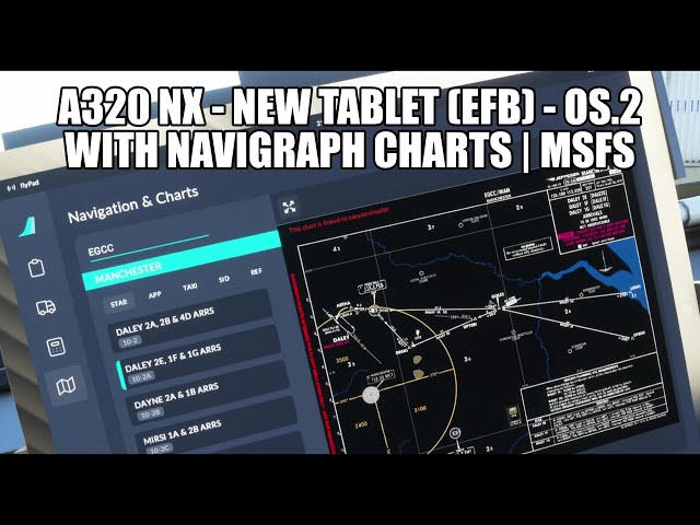 FlyByWire Add Navigraph Charts, OS & New Settings for the EFB | A320 NX | MSFS 2020