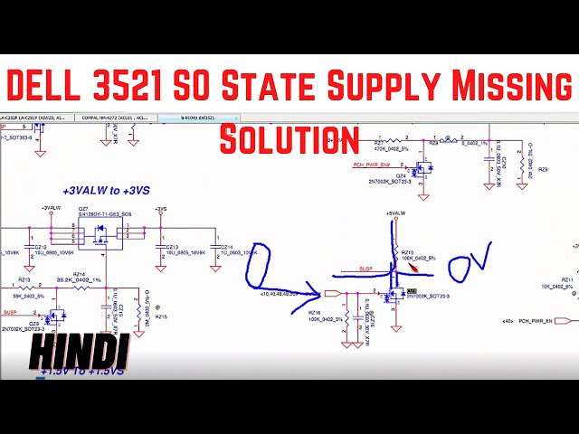 DELL 3521 S0 State SUPPLY Missing | Power on No display |Online Chiplevel Laptop Repair Video Course
