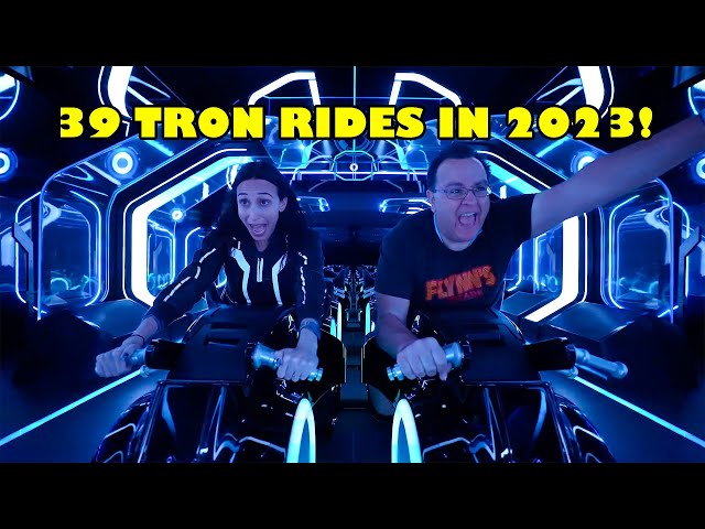 My 39 Rides on TRON Lightcycle Run in 2023! Walt Disney World Magic Kingdom Roller Coaster POV