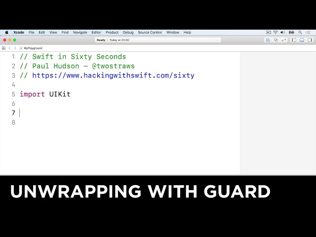 Unwrapping with guard – Swift in Sixty Seconds