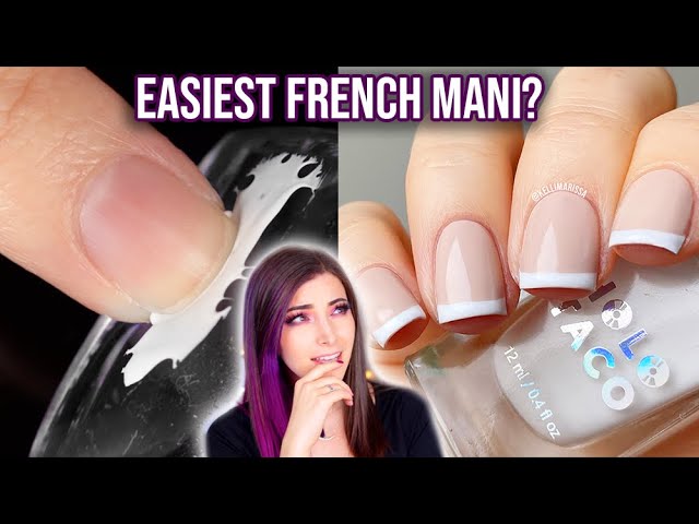 Easiest French Manicure Ever?? TikTok Nail Art Hack (NO GEL, SHORT NAILS!) || KELLI MARISSA