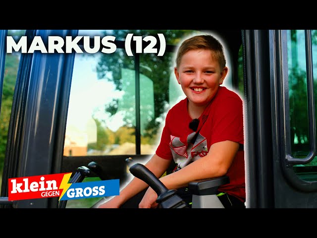Markus fährt Traktor und Bagger | Klein gegen Groß