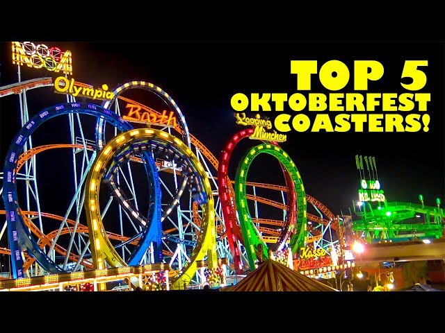 Top 5 Oktoberfest Roller Coasters! Munich Germany Onride Front Row POV