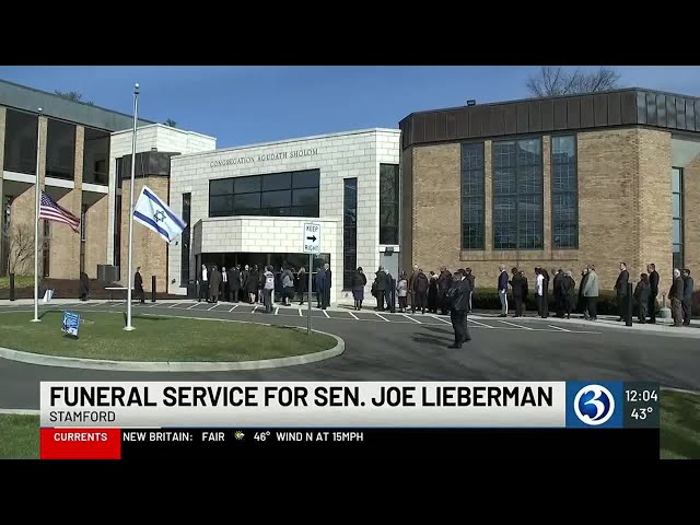 VIDEO: Sen. Joe Lieberman remembered during services in Stamford