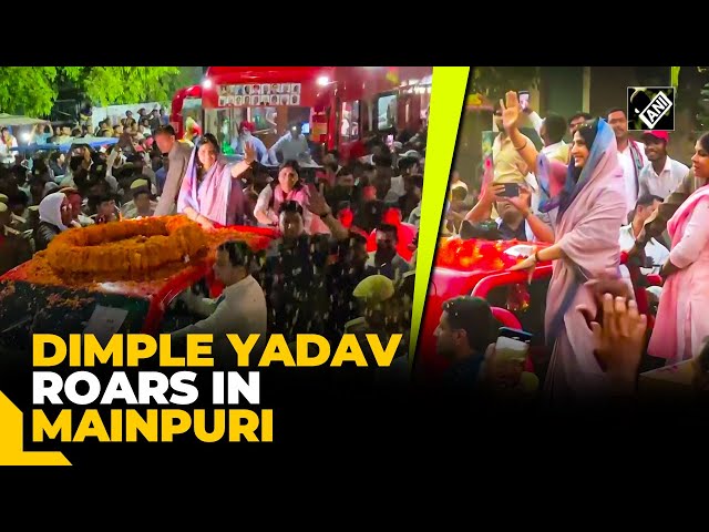SP MP Dimple Yadav holds roadshow in Mainpuri days ahead of LS Polls 2024 3rd voting