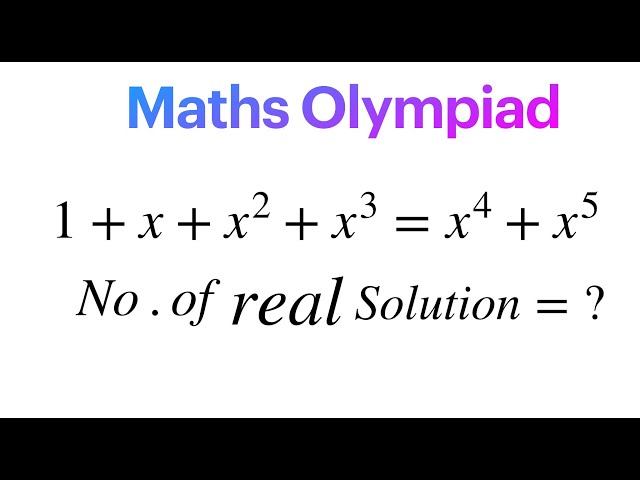 Olympiad Math Question | how to find no of real solution for given polynomial function ?