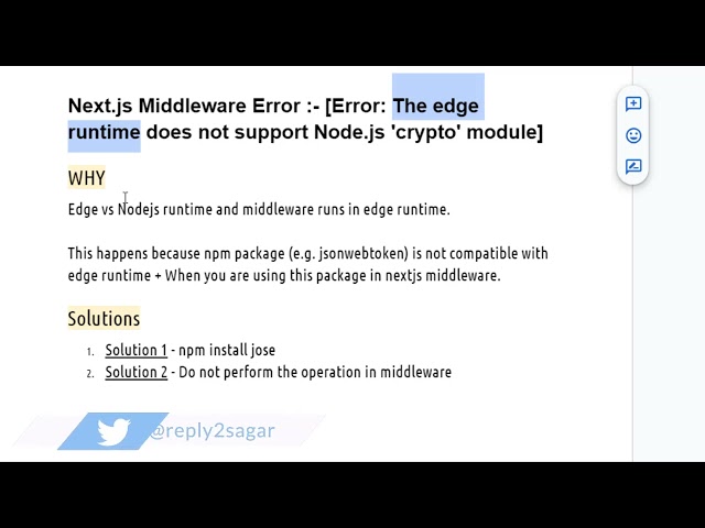 Next js Middleware Error   The edge runtime does not support Node js crypto module