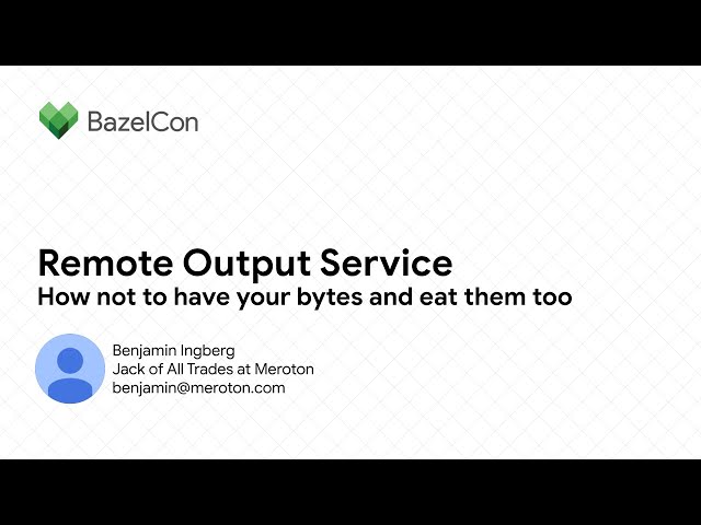 Remote Output Service - How not to have your bytes and eat them too