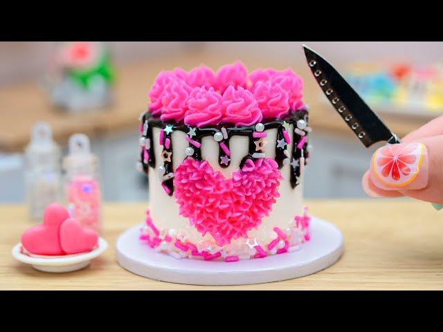 Amazing Sweet Miniature Chocolate And Strawberry Cake Recipe 🍓 Valentine's Day Cake Decorating Ideas