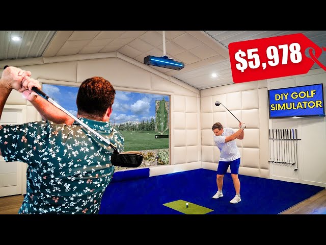 How I Built a $50,000 Golf Simulator For $5,978! (DIY EASY CHEAP HOME GOLF SIM)