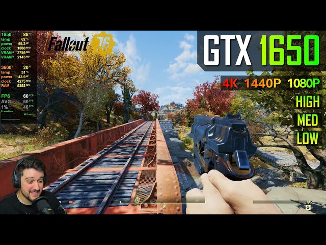 GTX 1650 - Fallout 76