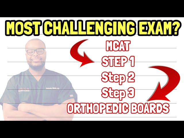 Exams to Become a Surgeon: Which One Was the Hardest: MCAT, USMLE Step 1,2,3, or Orthopedic Boards?