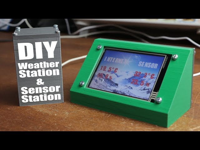 DIY Weather Station & WiFi Sensor Station || ESP8266, Nextion LCD