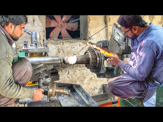 Repairing Trailer Axle Drop Spindle || Truck Axle Spindle Replacement ||