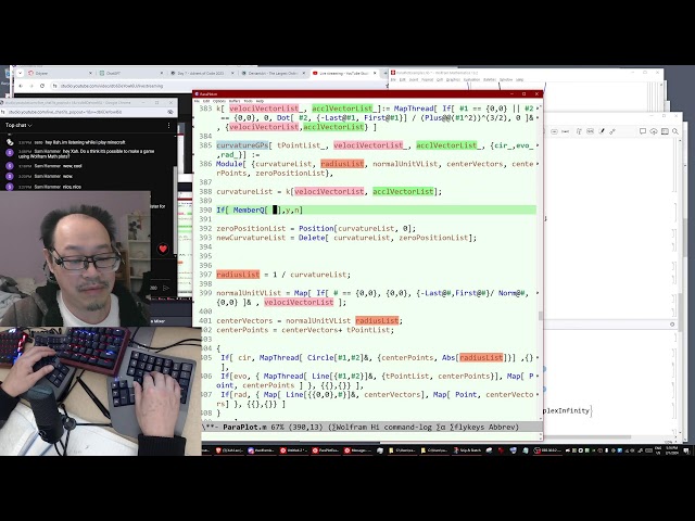 Xah Talk Show Ep535 Live Coding in WolframLang, Math, Plane Curves Package