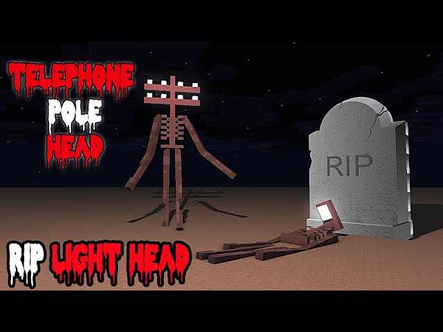 Monster School : TELEPHONE POLE HEAD VS LIGHT HEAD RIP LIGHT HEAD AND SIRENHEAD- Minecraft Animation