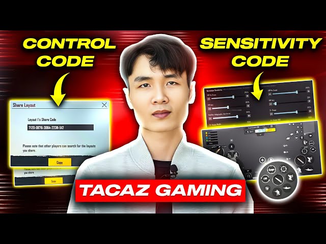 🔥(New 2.3) TACAZ Sensitivity 2022 & Tacaz new 4 finger control code/Tacaz sensitivity code Pubg/Bgmi